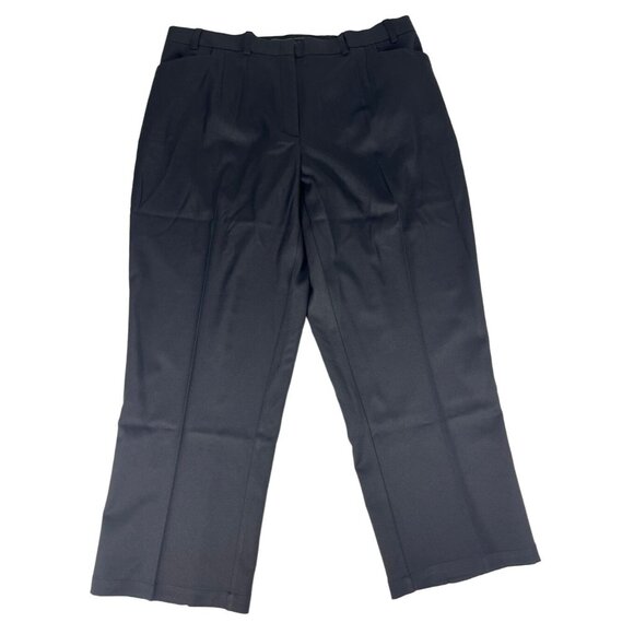 Oobe Women's Pants Black Stretch Waist Pleated Front Zip Fly Business Trousers - Picture 1 of 8